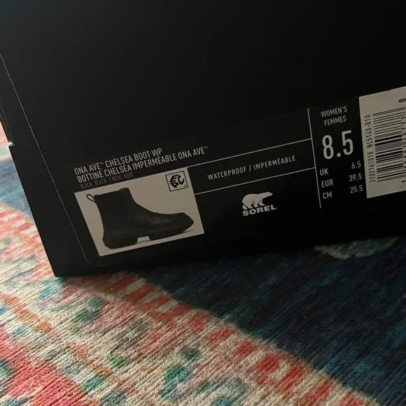 Sorel Ona Ave Black Waterproof Chelsea Boots - Picture 5 of 5